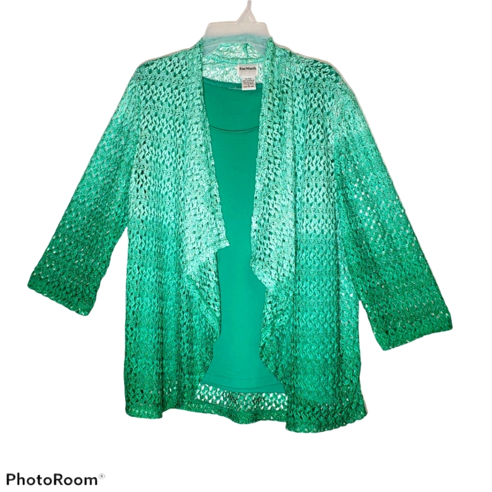 Bon Worth Quarter Sleeve Cardigan. Size XL